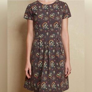 Matilda Jane Maja Ponte Brown Floral Dress Womens Pleated Dress Friends Forever